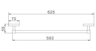 Полотенцедержатель Haiba HB1901 62см хром